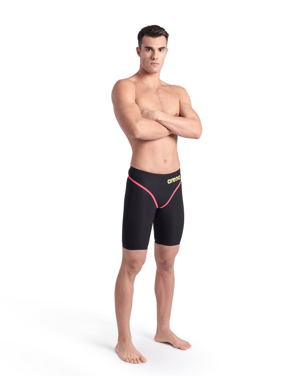 Arena Powerskin Carbon Core FX Jammer – Schwarz/Fluogelb – Größe 34 5/6
