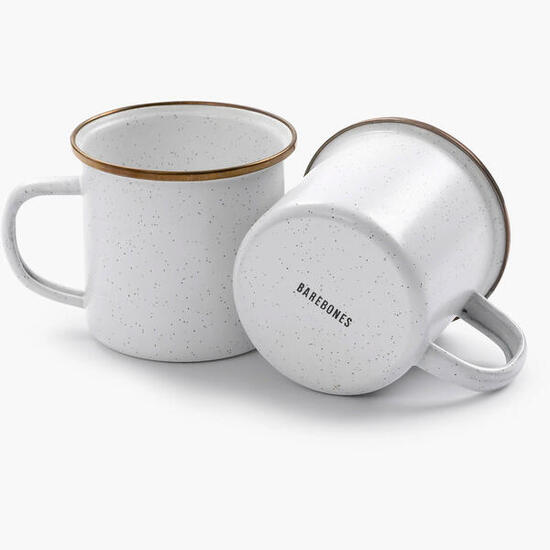 Emaille Becher Set Retro Camping Geschirr Kaffee Tasse Edelstahl 473ml