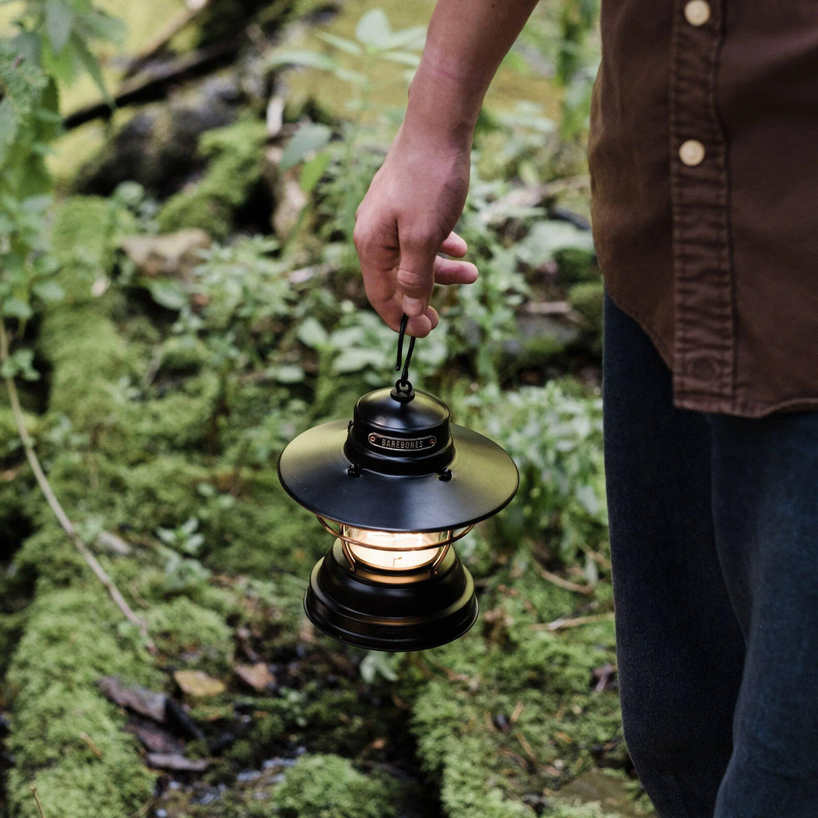 Camping Laterne Outpost Lantern Retro Lampe Dimmbar Stahl USB Akku LED 5/7