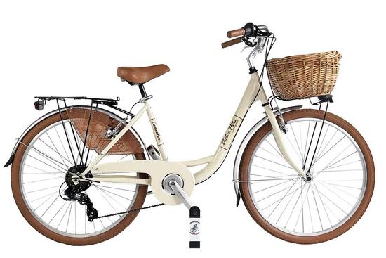 Vélo de ville Dolce Vita by Canellini VENERE 26" avec panier - Beige