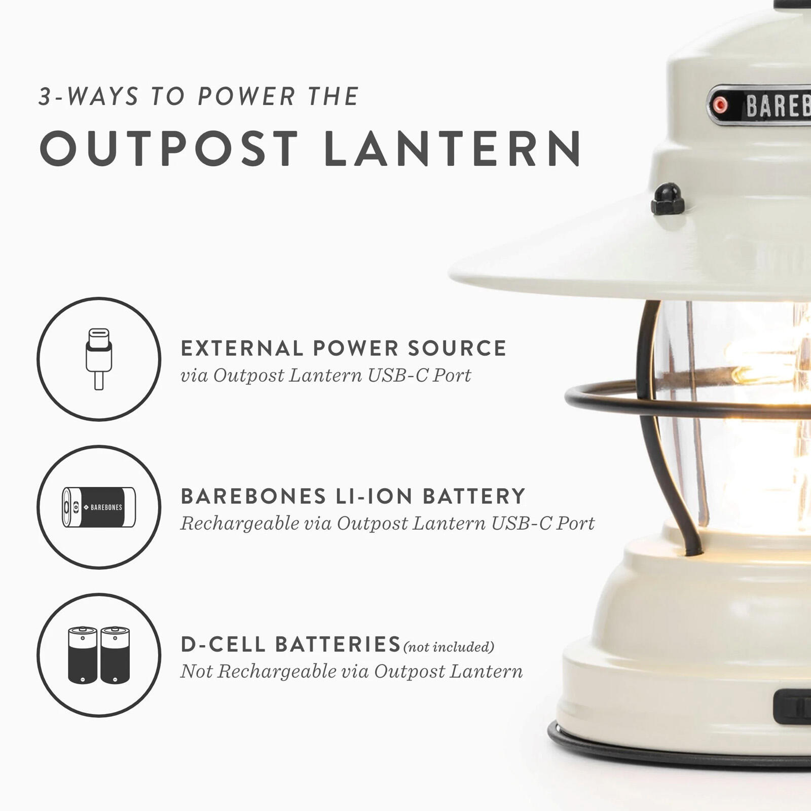 Camping Laterne Outpost Lantern Retro Lampe Dimmbar Stahl USB Akku LED 4/7