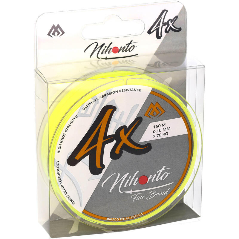 Plecionka Linka Wędkarska Mikado Nihonto Fine Fluo Żółta 0.10 Mm 150 M