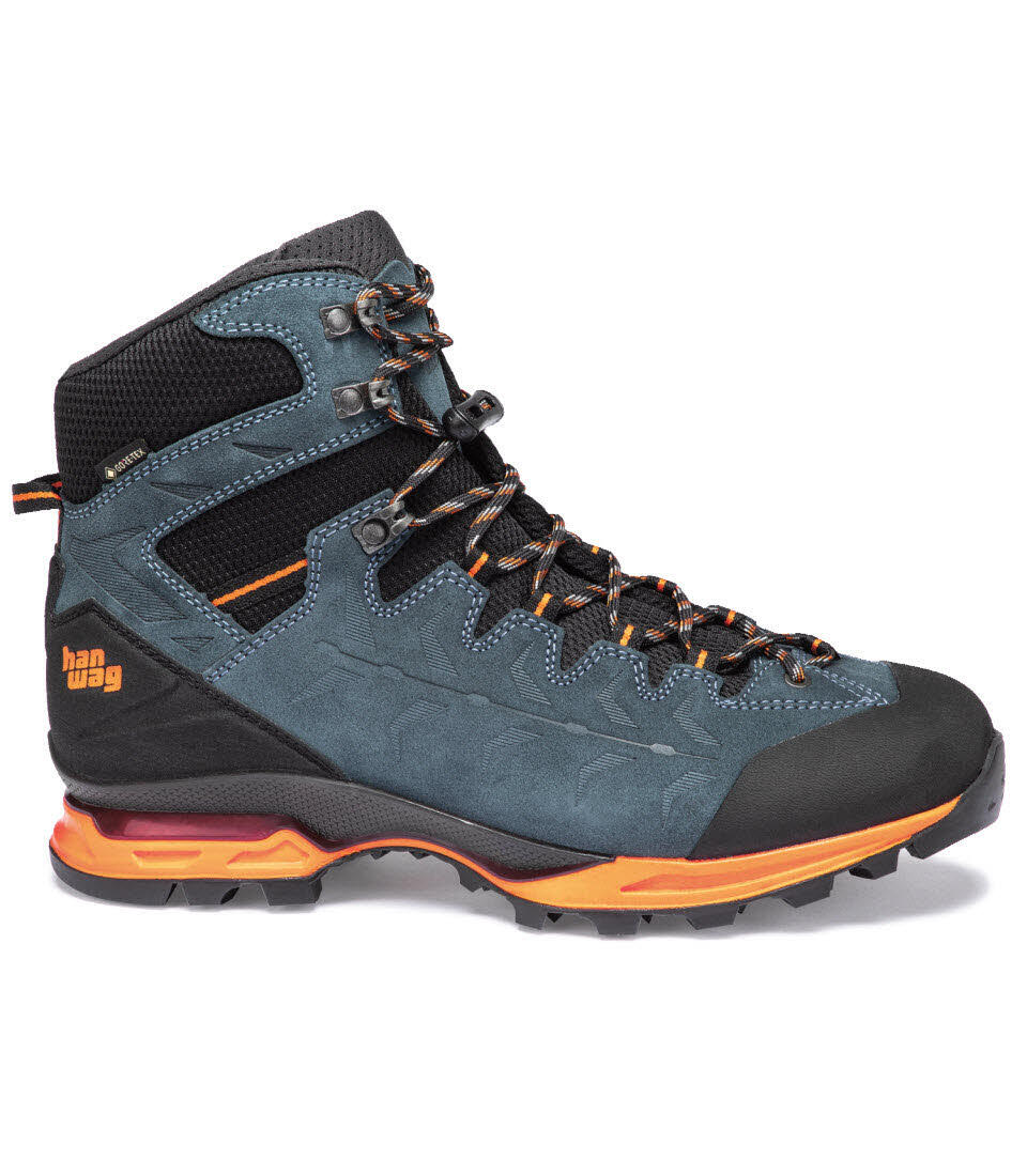 HANWAG Makra Trek Gtx Wandelschoen Heren waterdichte hoge wandelschoenen Steel/Orange