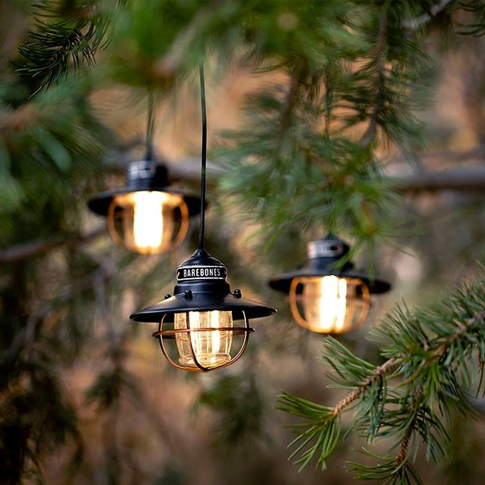 Camping Laterne Edison String Pendel Retro Lampe Dimmbar Stahl USB LED 3/5