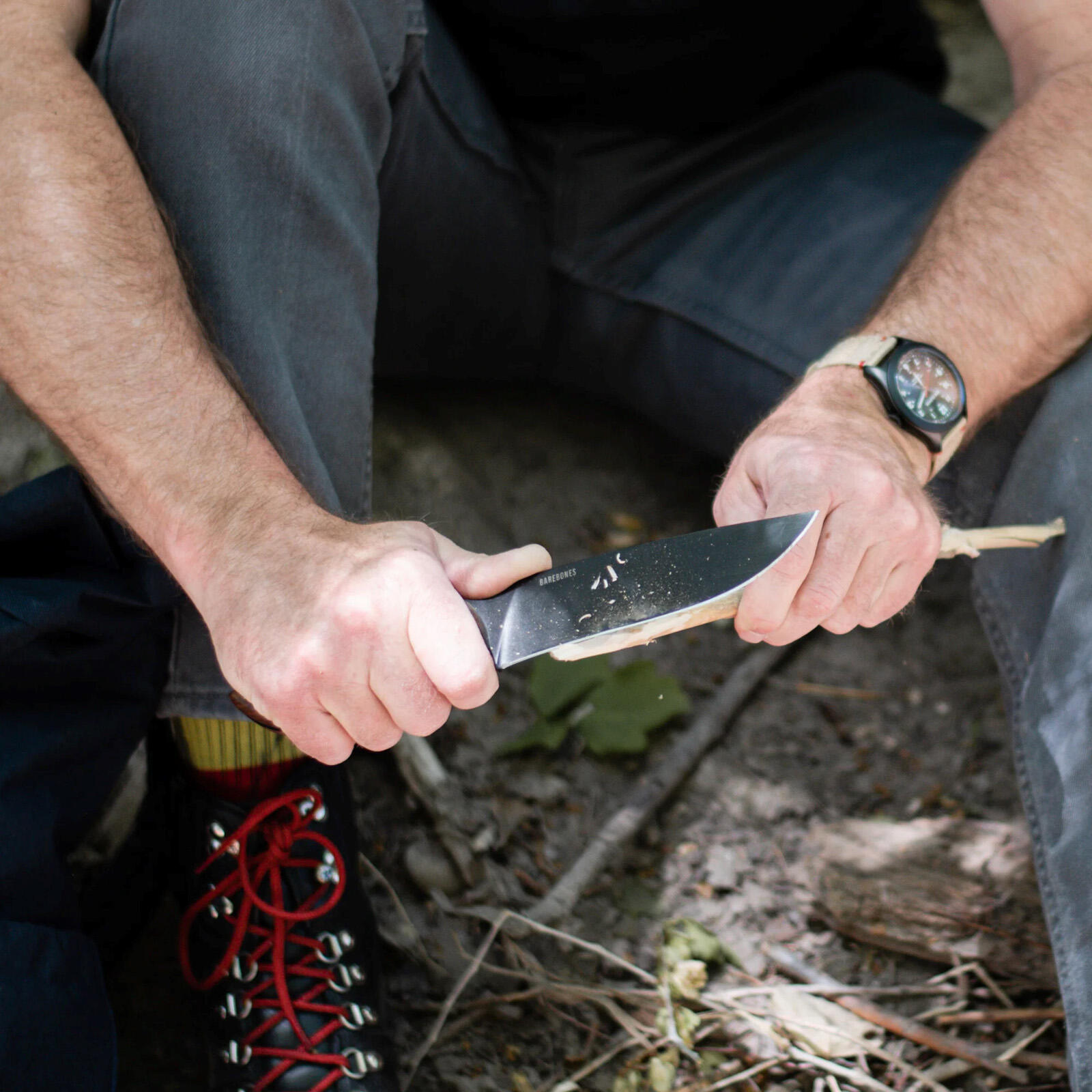 Coltello da cintura n. 6 Outdoor Survival Hunting Knife Legno di noce 5/7
