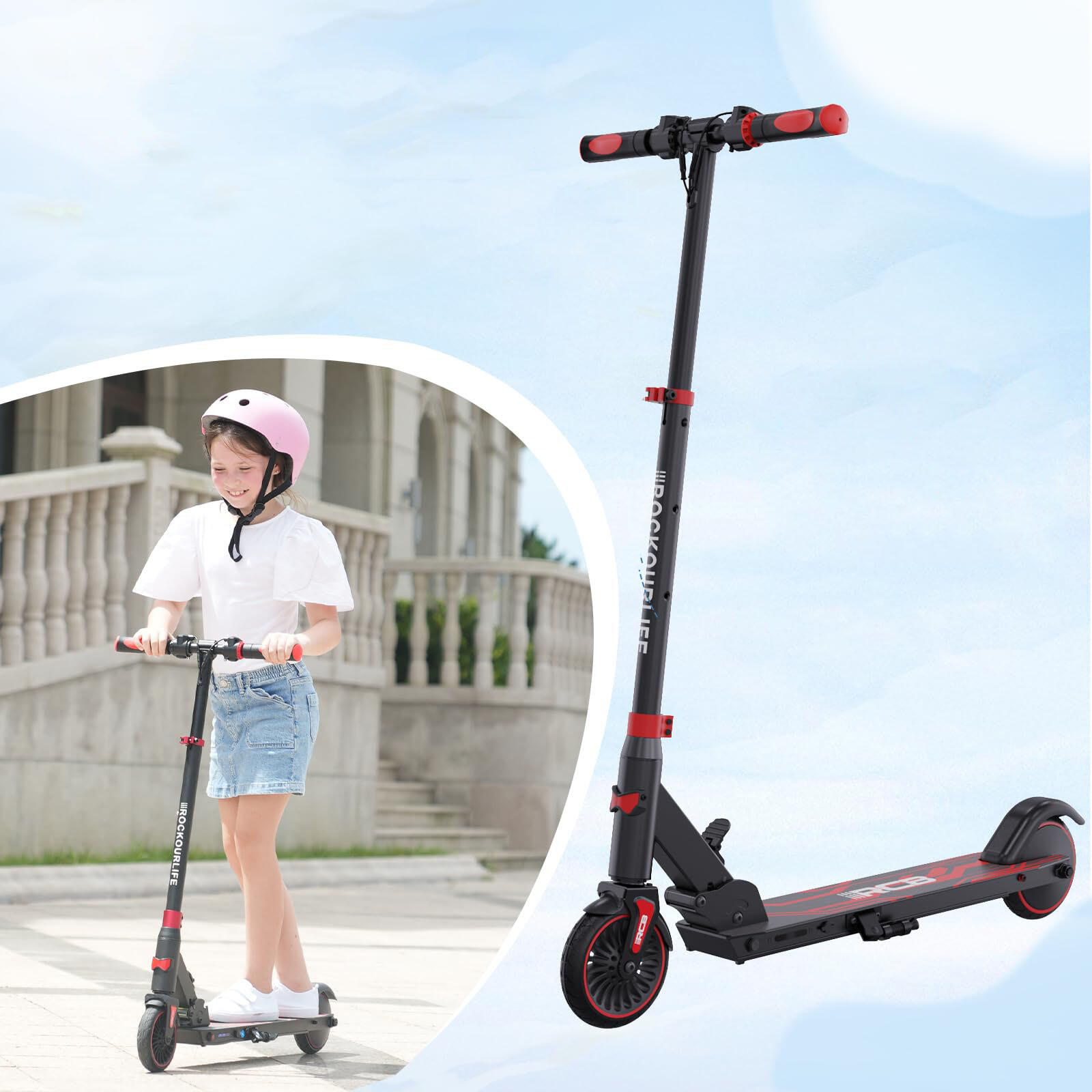 Monopattino Elettrico Pieghevole per Bambini Pieghevole RCB-R15 7/8