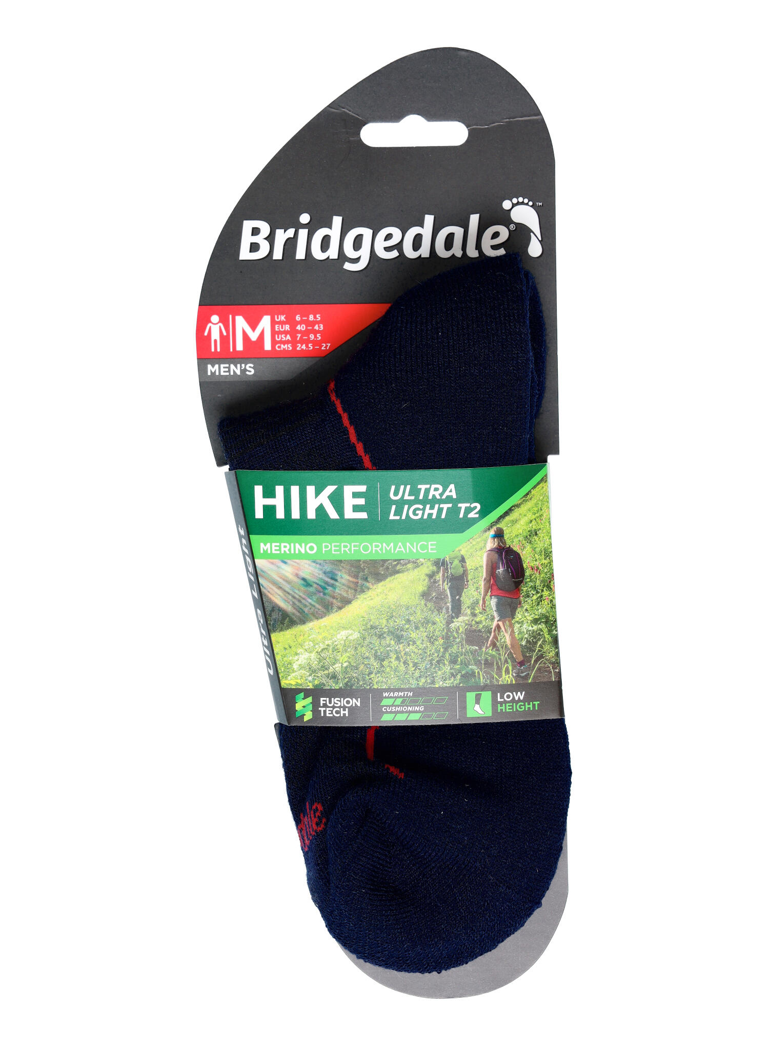 Bridgedale - Chaussettes basses de randonnée ultralégères en laine pour hommes 6/6