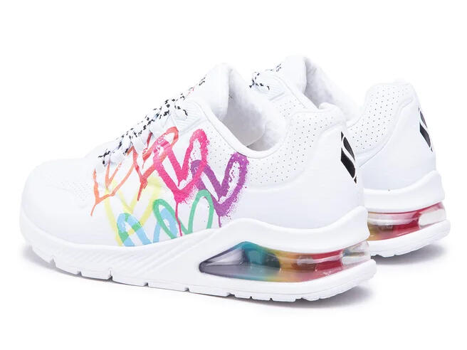 Buty na co dzień damskie SKECHERS UNO 2 zdobienie w serca 3/6