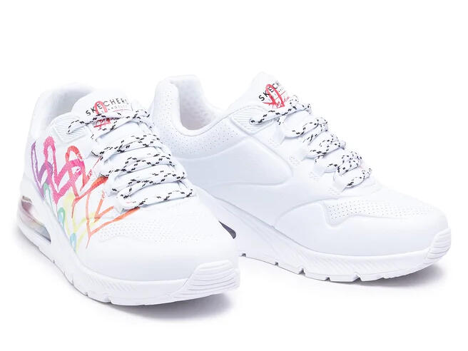 Buty na co dzień damskie SKECHERS UNO 2 zdobienie w serca 5/6