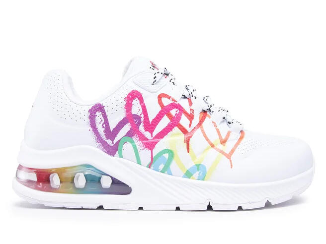 Buty na co dzień damskie SKECHERS UNO 2 zdobienie w serca 2/6
