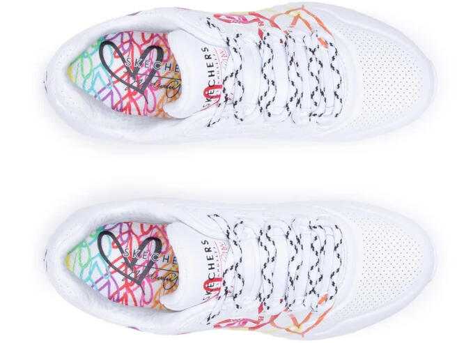 Buty na co dzień damskie SKECHERS UNO 2 zdobienie w serca 6/6