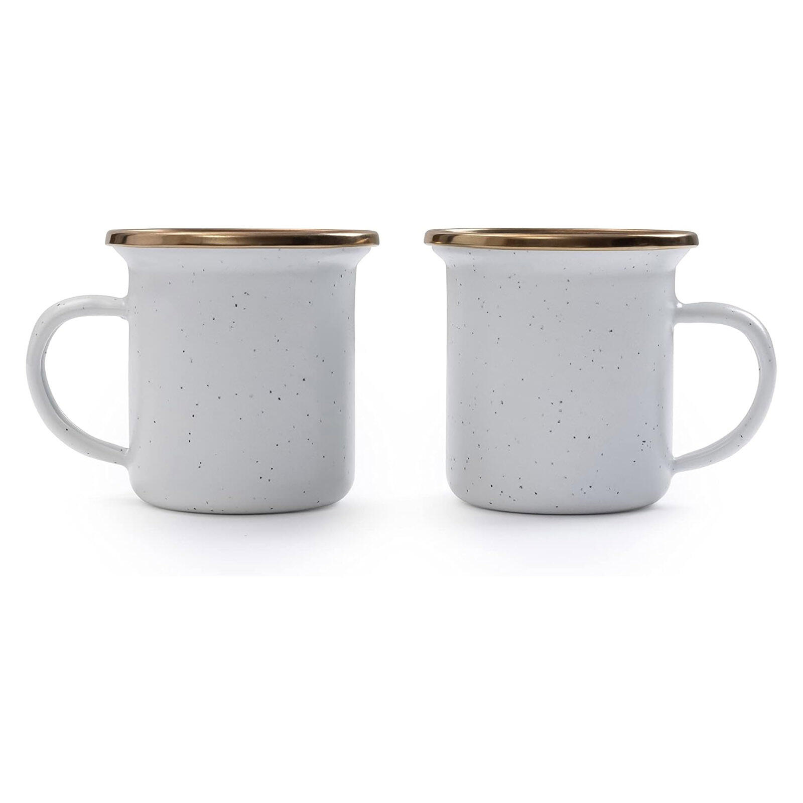 Set de tasses en émail Vaisselle camping rétro Espresso Café Acier inoxydable 2/7