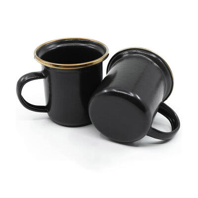 Emaille mokken set retro camping servies espresso koffie roestvrij staal