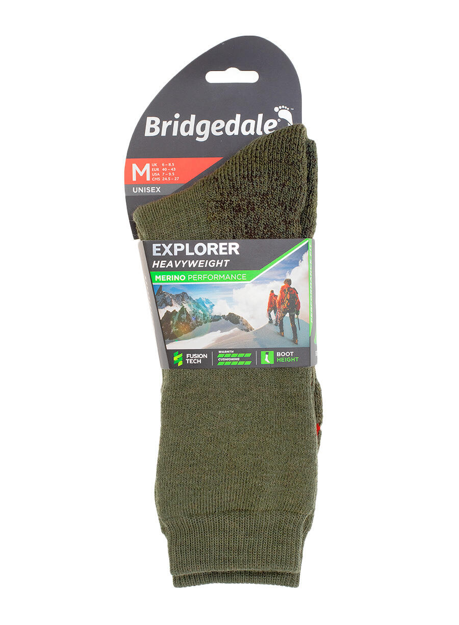 Bridgedale - Chaussettes hautes en laine mérinos épaisse pour hommes 2/7