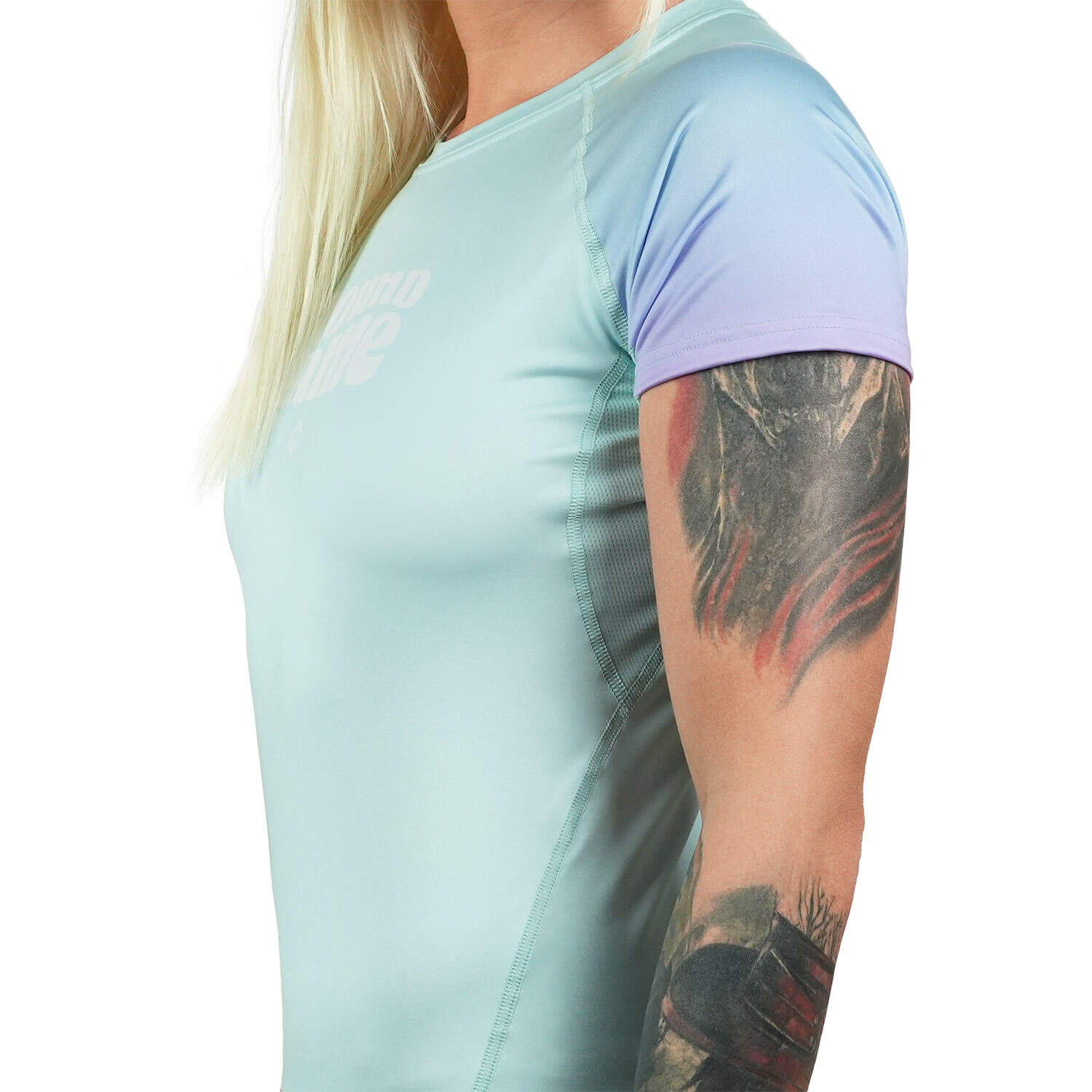 Rashguard do MMA/BJJ damski Ground Game Athletic Mint z krótkim rękawem 3/6