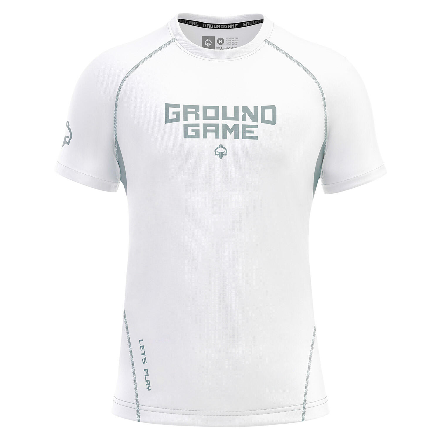 Rashguard do MMA/BJJ męski Ground Game Athletic Platinum z krótkim rękawem
