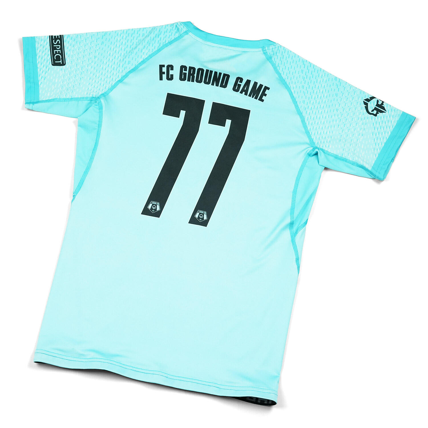 Rashguard do MMA/BJJ męski Ground Game FC Armbar miętowy  z krótkim rękawem 3/6
