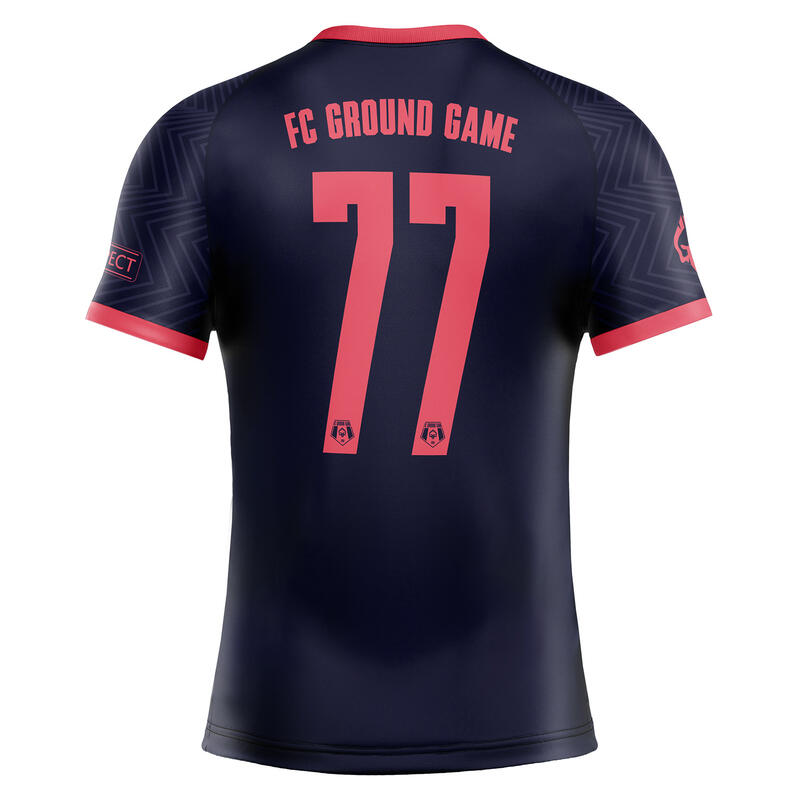 Rashguard do MMA/BJJ męski Ground Game FC Armbar granatowy  z krótkim rękawem
