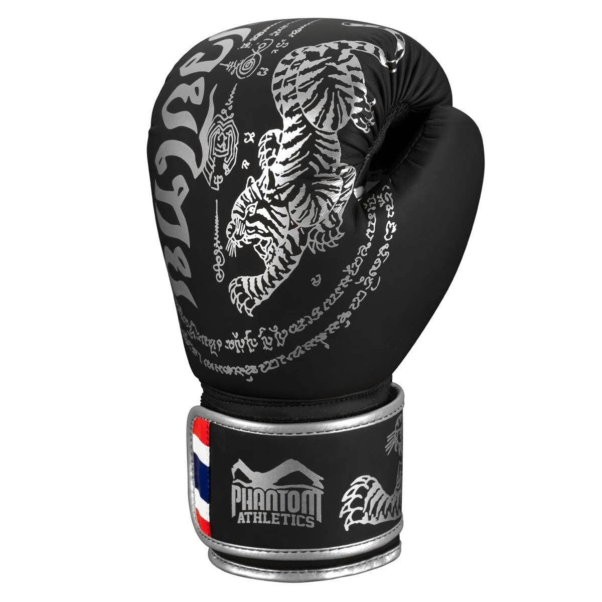 Phantom Muay Thai Boxing Gloves Black-Silver 10 oz 2/5