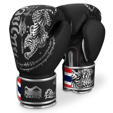 Phantom Boxhandschuhe Muay Thai Schwarz-Silber 10 oz