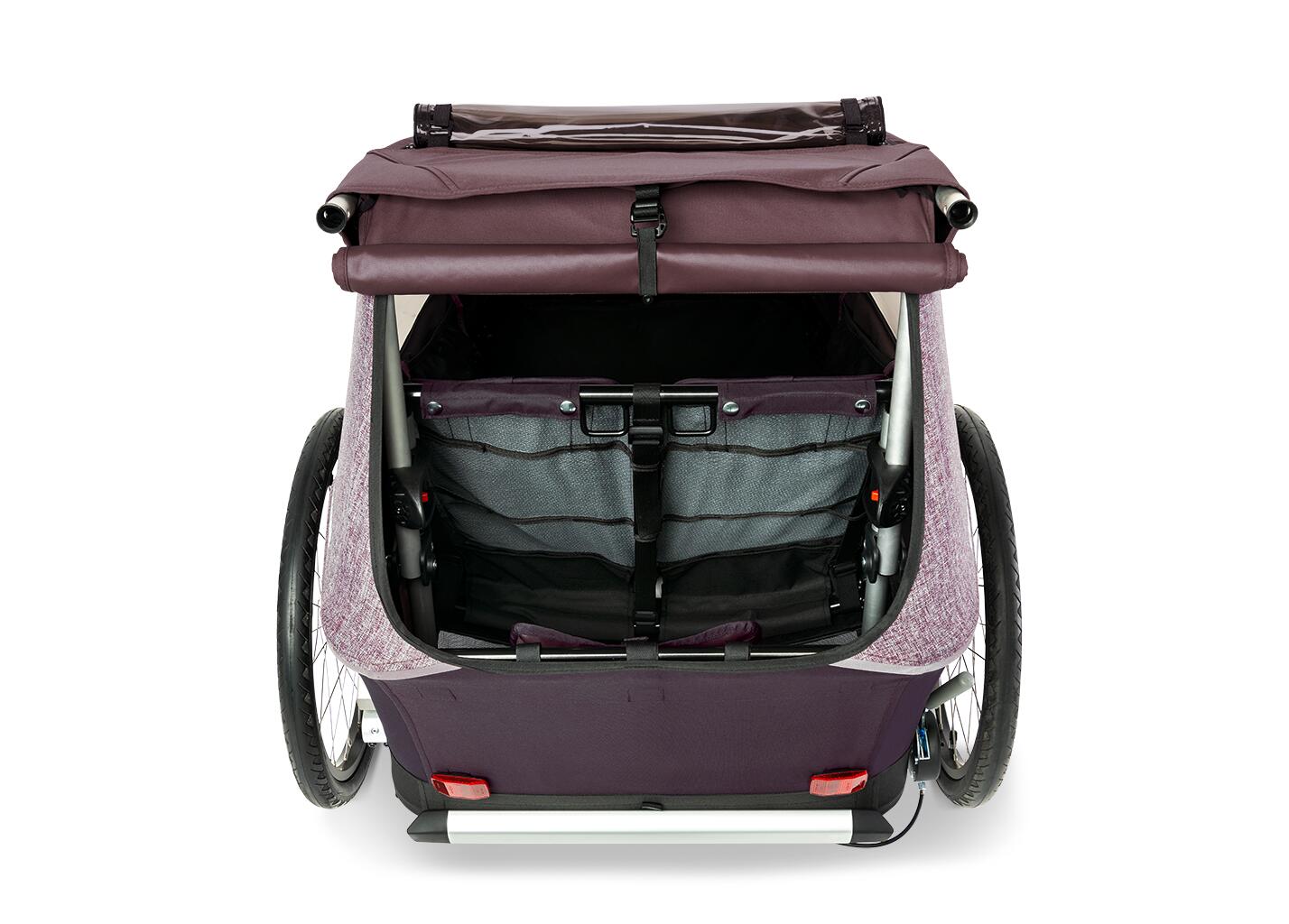 Gefederter Kinderfahrradanhänger Kid Vaaya Zweisitzer inkl. Buggyset 7/7