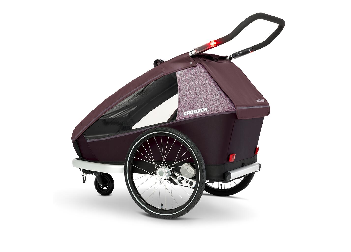 Gefederter Kinderfahrradanhänger Kid Vaaya Zweisitzer inkl. Buggyset 3/7