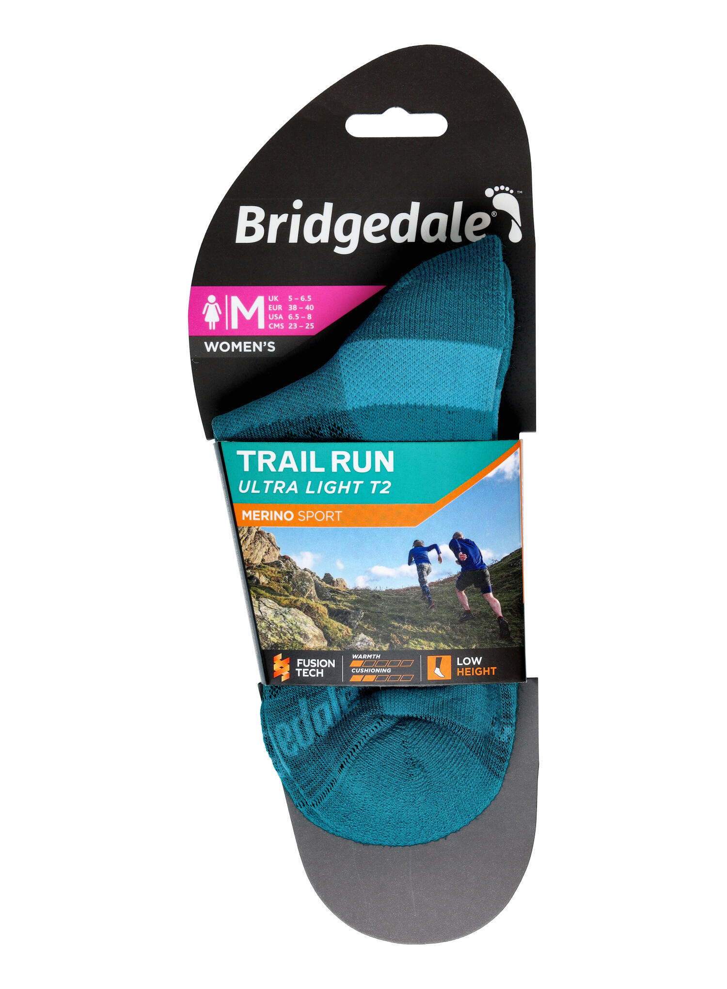 TRAIL RUN Ultralight T2 Merino Sport Low Women's - Teal blue 6/6