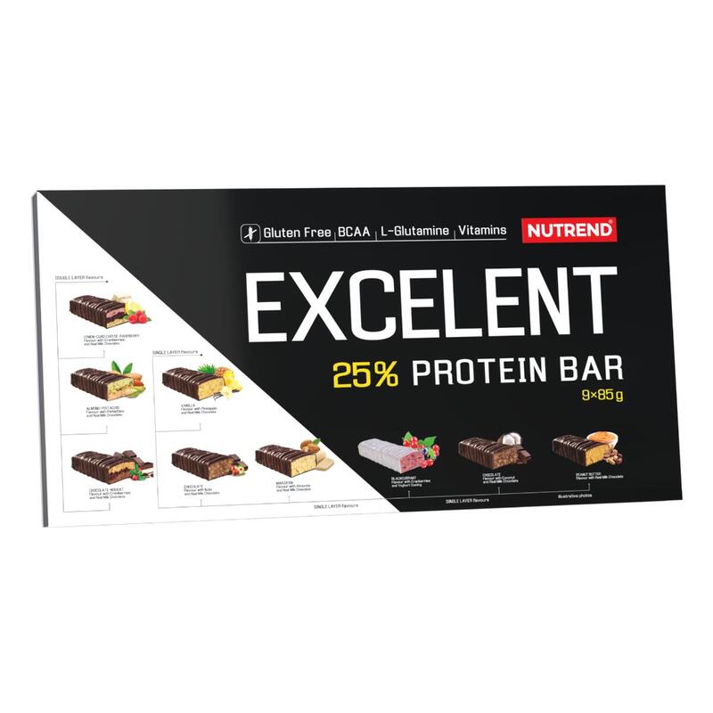 Proteinové tyčinky EXCELENT PROTEIN BAR dárkové balení 9 x 85 g