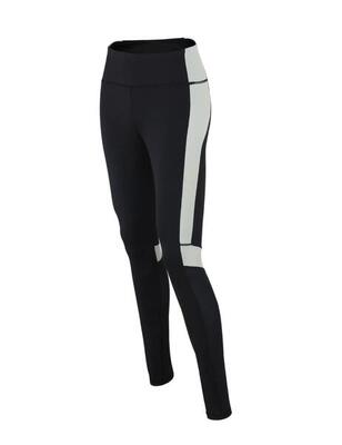 Damen Fitnesshose - Laufhose Lang Schwarz Grau Red Decoct