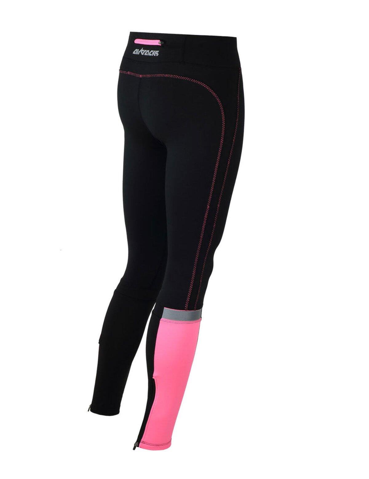 Damen Laufhose Tight Lang Pink 2/4