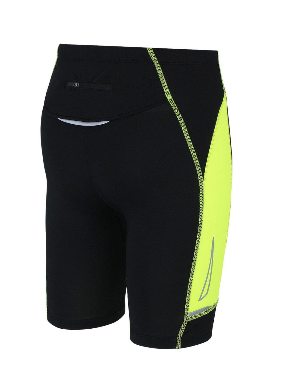 Herren Laufhose Kurz Pro Air Schwarz Neon 4/4