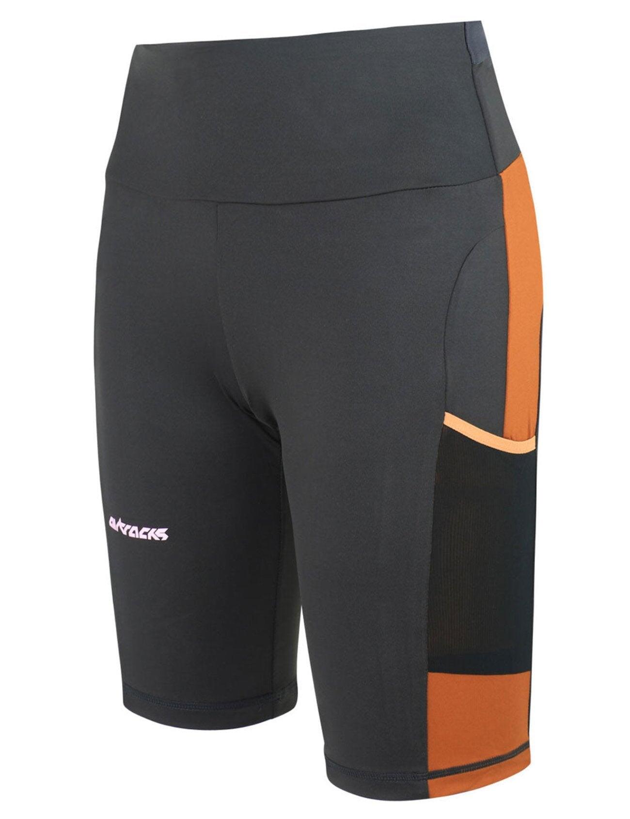 Damen Laufhose Tight Kurz Pro Team Grau 2/4