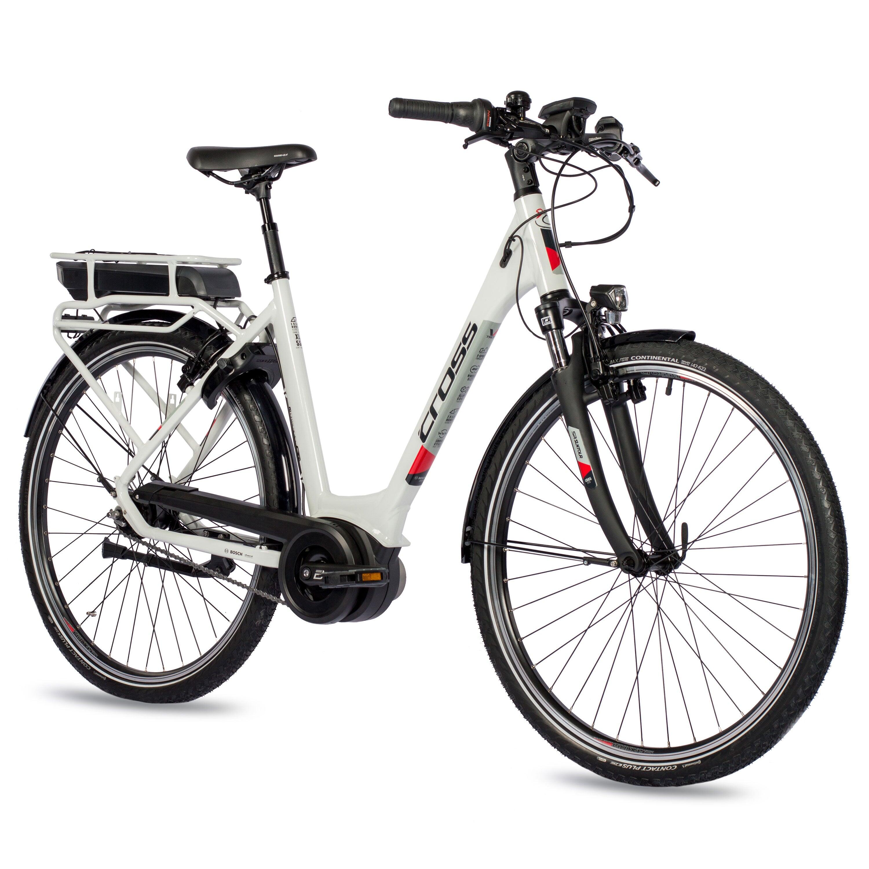 28" Trekking Fahrrad E-Bike V-Tron LS Rack BOSCH ACTIVE LINE 400 Wh 7 GANG 3/4