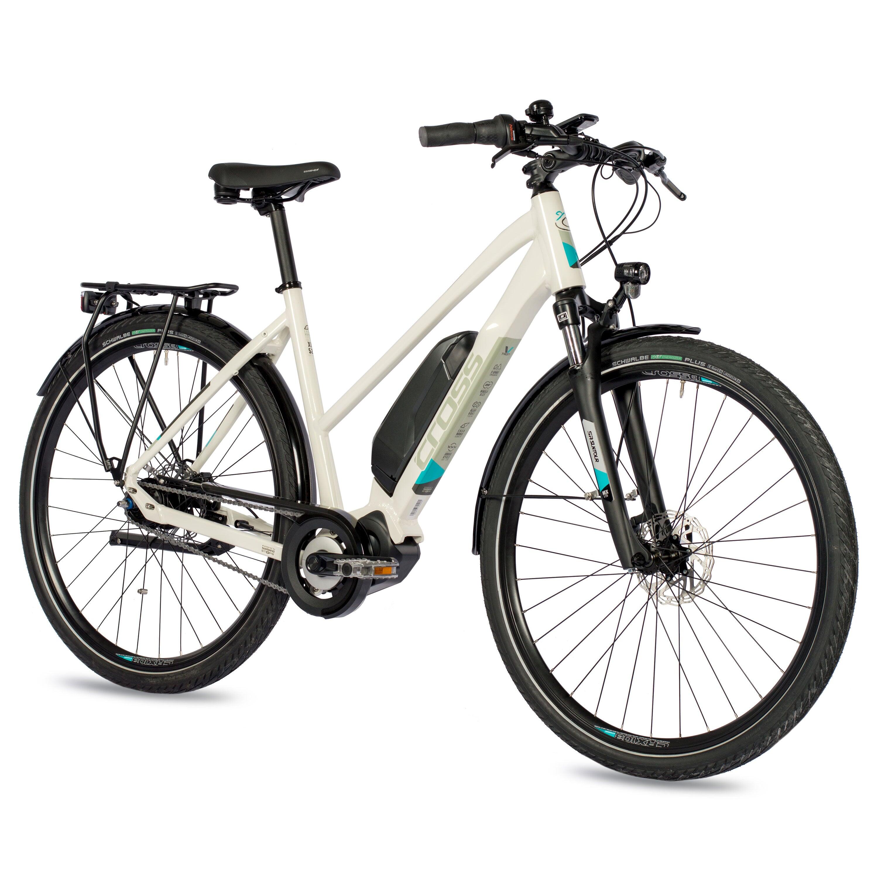 28" BICICLETTA ELETTRICA PER DONNA, CITY V-TRON SHIMANO STEPS E-5000 418Wh 7 2/4