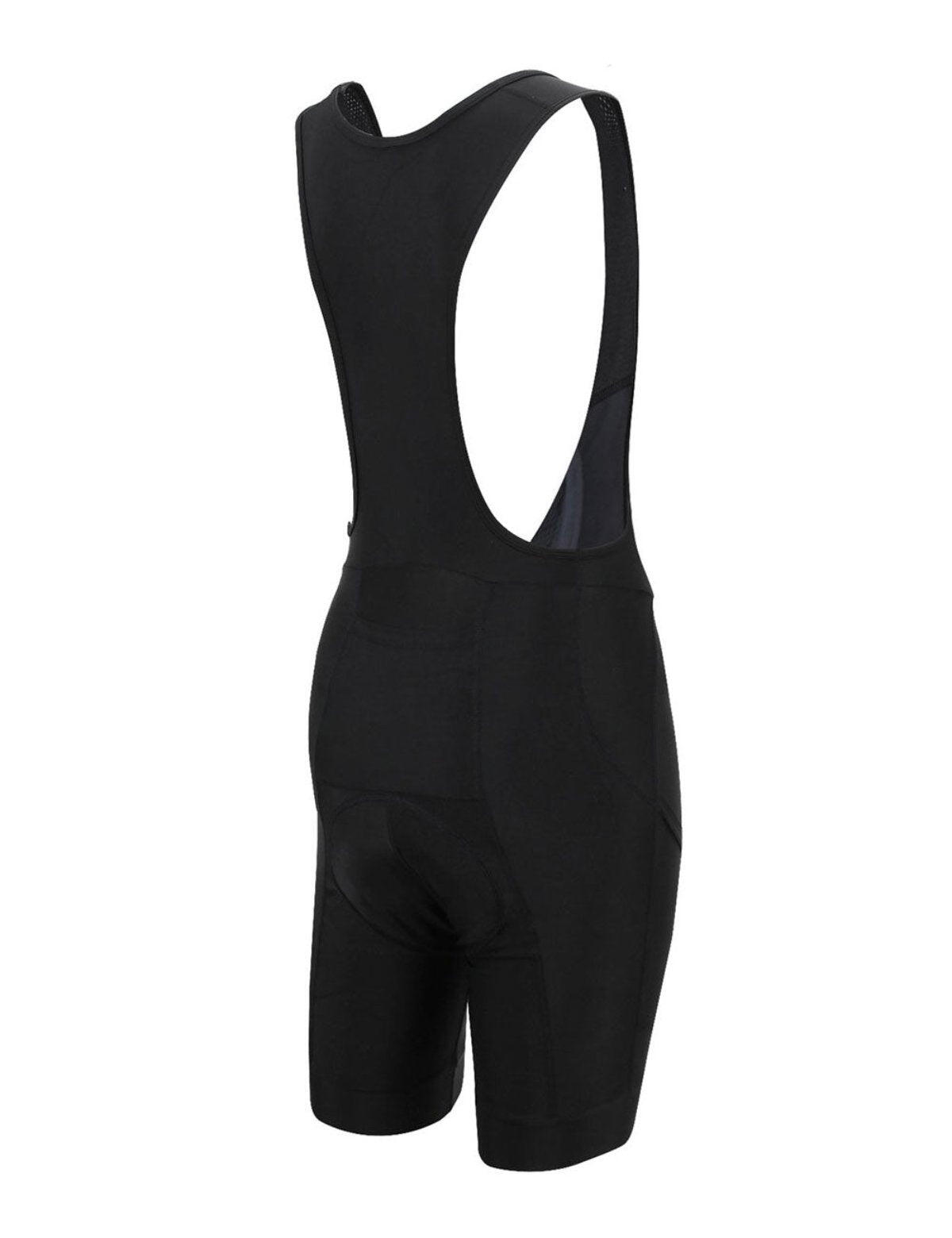 Herren Fahrradhose Kurz Radhose mit Trägern Trägerhose Kurz Pro Schwarz 2/4