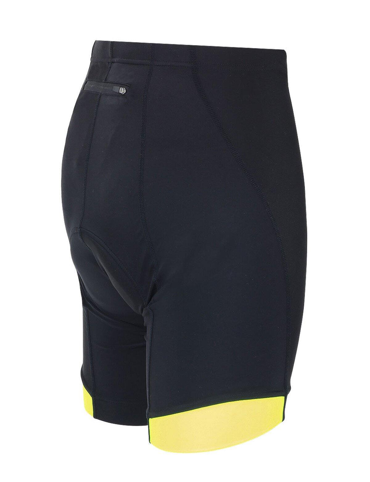 Herren Fahrradhose Kurz Team Schwarz Neon 2/4