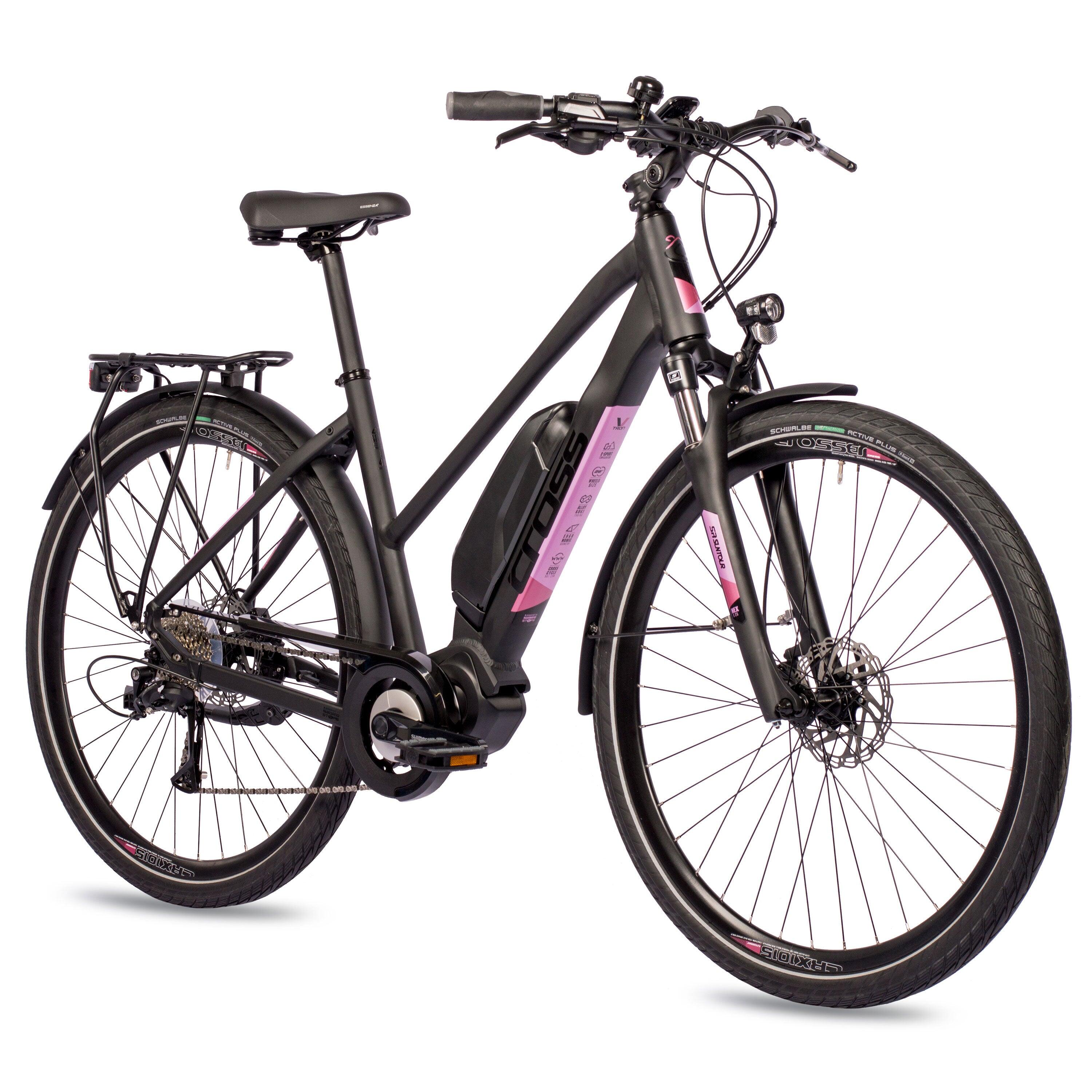 28" BICICLETTA DA TREKKING ELETTRICA DA DONNA V-TRON SHIMANO STEPS E-5000 418 WH 3/4