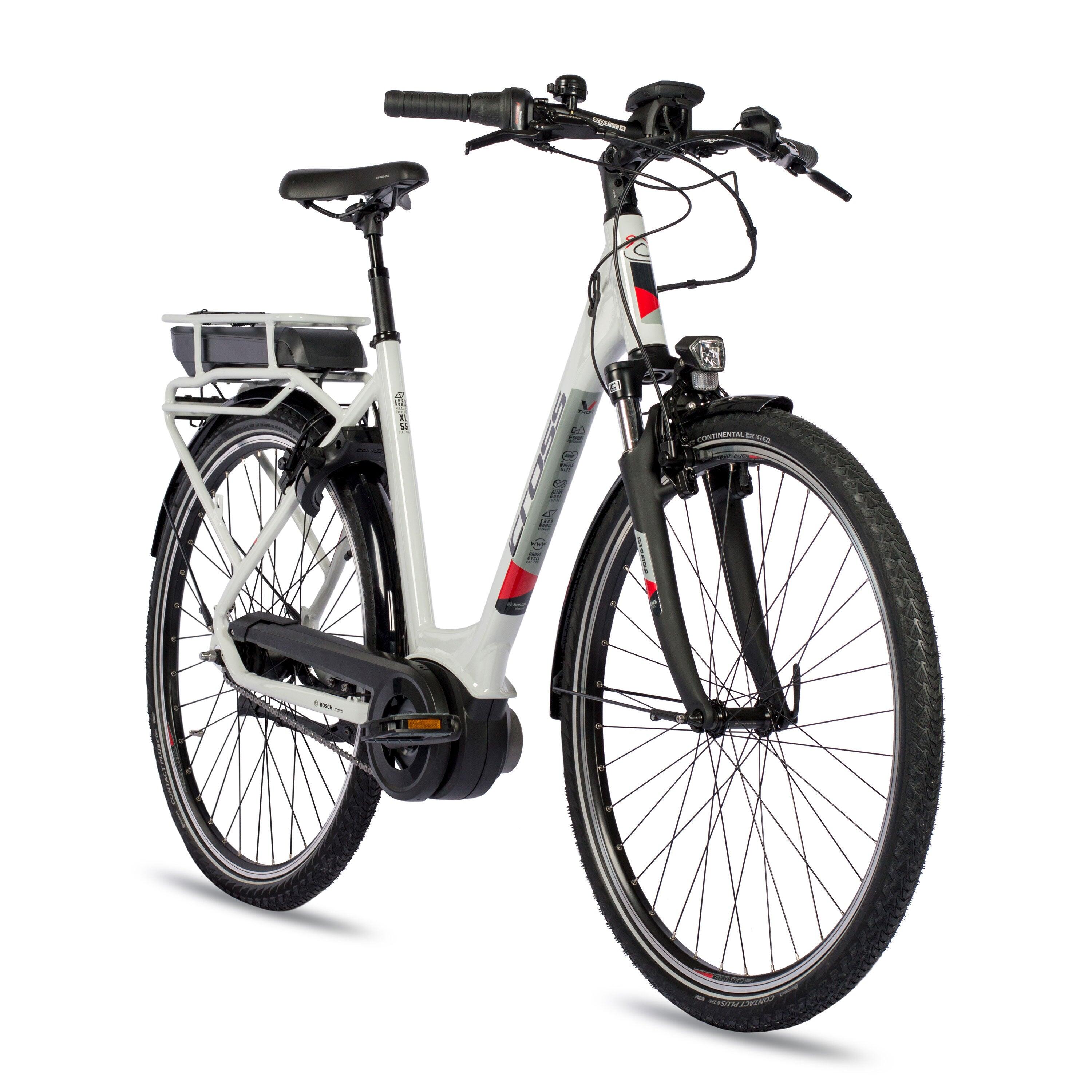 28" Trekking Fahrrad E-Bike V-Tron LS Rack BOSCH ACTIVE LINE 400 Wh 7 GANG 2/4