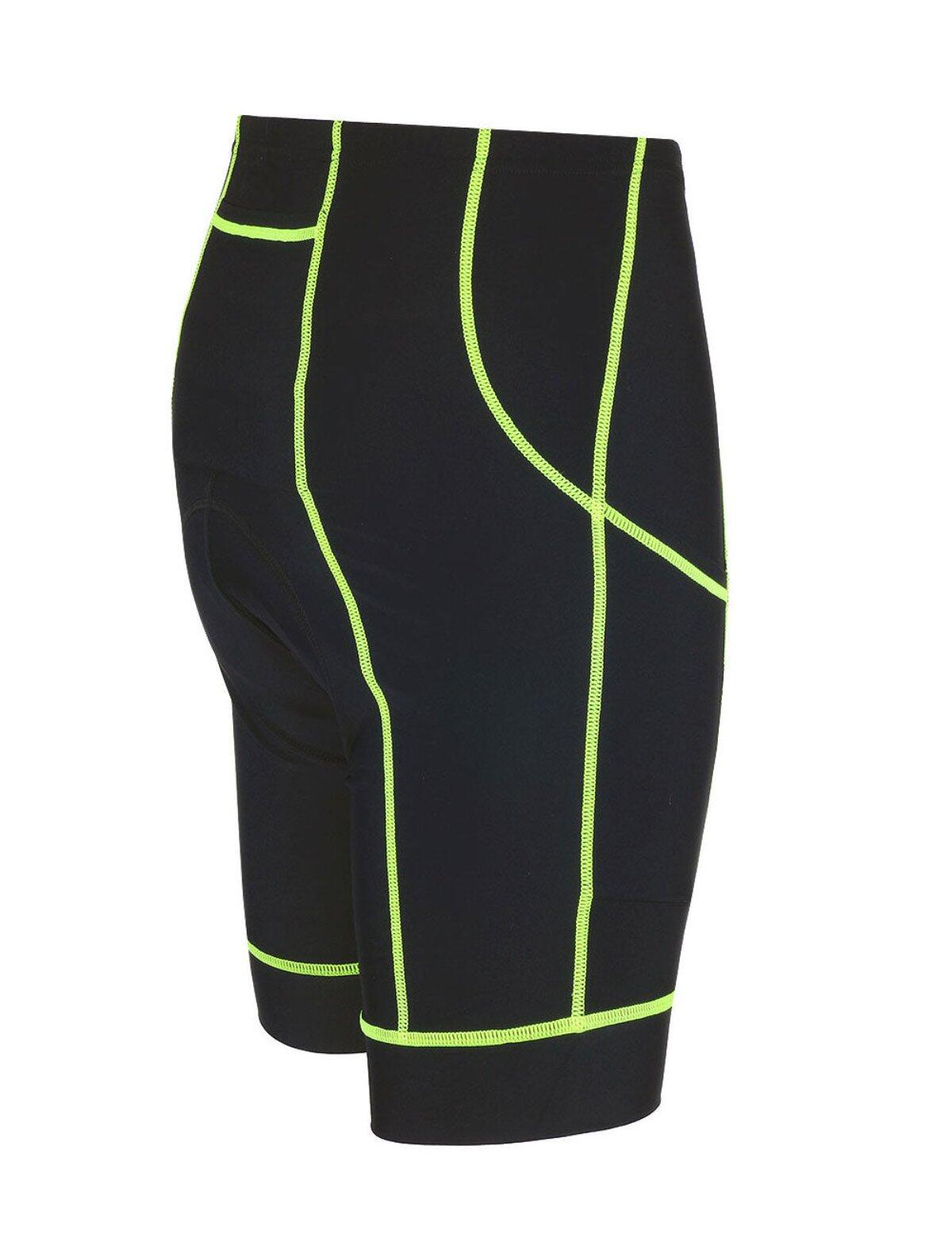 Herren Fahrradhose Kurz Radhose Pro Schwarz Neon 2/4
