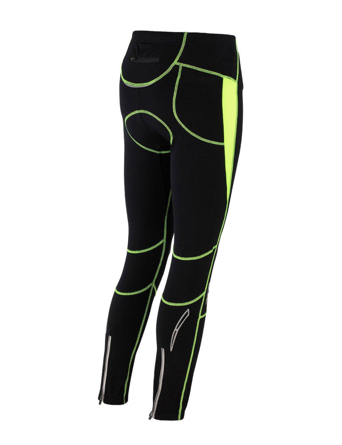 Herren Thermal Fahrradhose Pro T Schwarz Neon 2/4