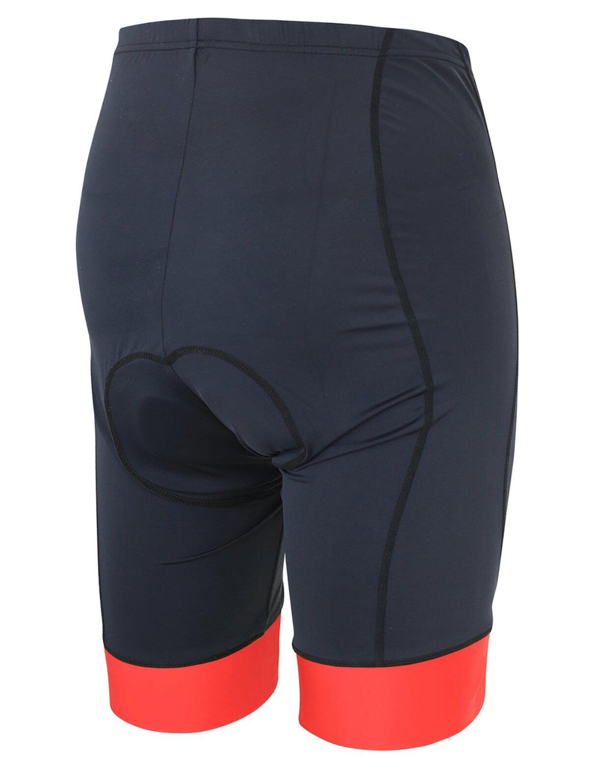 Herren Fahrradhose Kurz Radhose Comfort Line Schwarz Rot 2/4