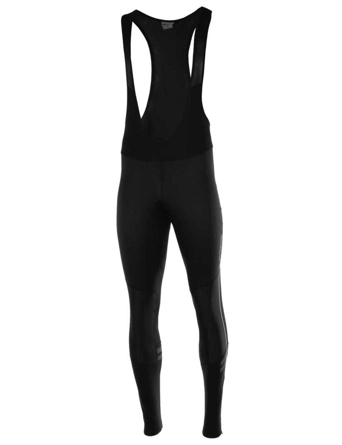 Herren Winter Thermal Fahrradhose Lang mit Trägern Pro Line II Schwarz-Silber 2/4