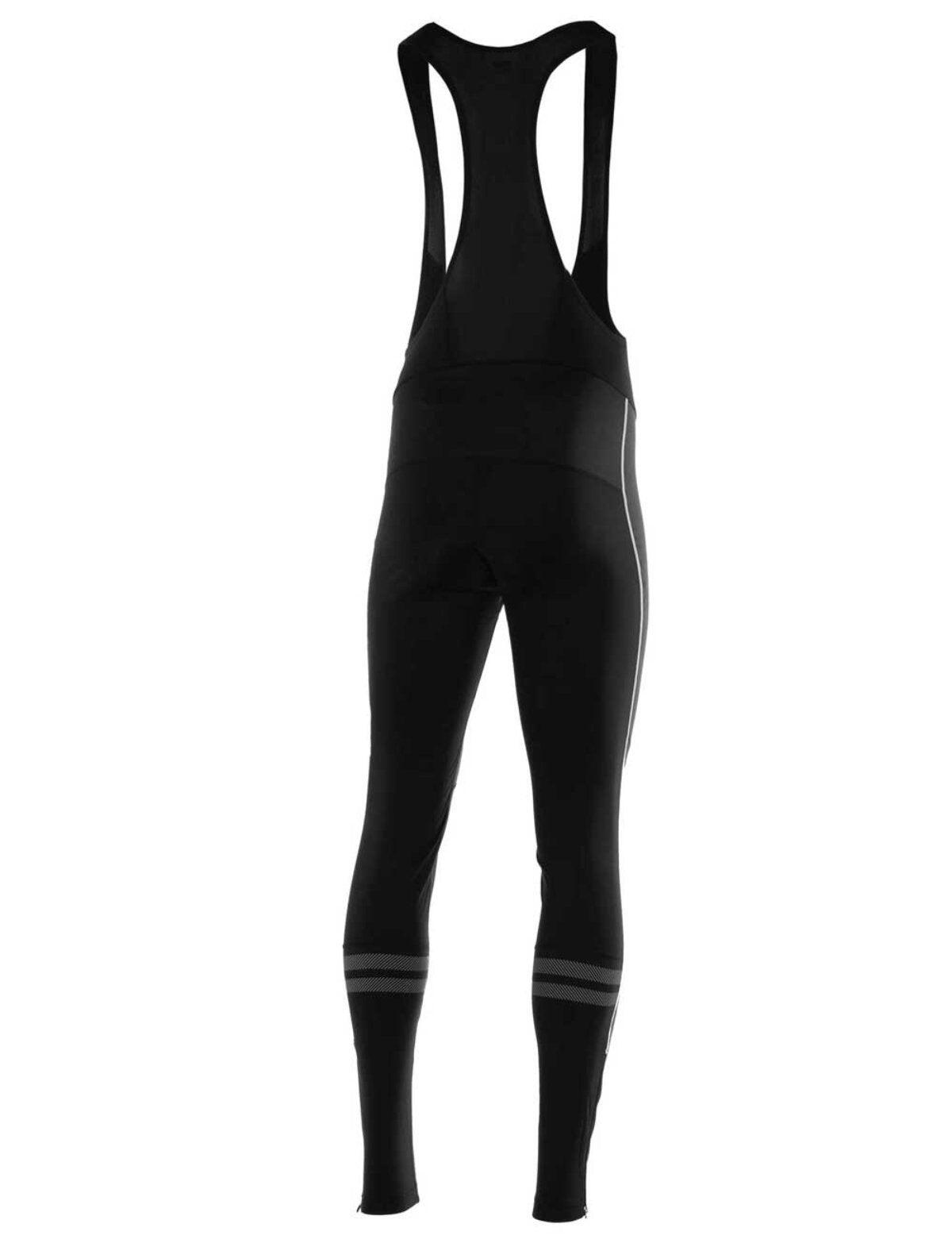 Herren Winter Thermal Fahrradhose Lang mit Trägern Pro Line II Schwarz-Silber 4/4