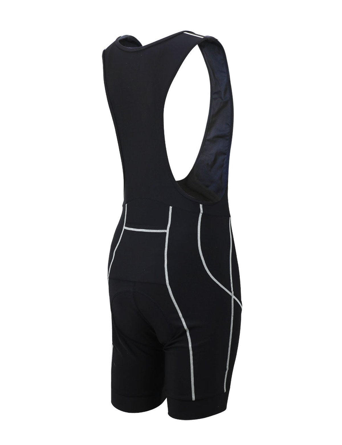 Herren Fahrradhose Kurz Radhose mit Trägern Trägerhose Kurz Pro Schwarz Grau 2/4