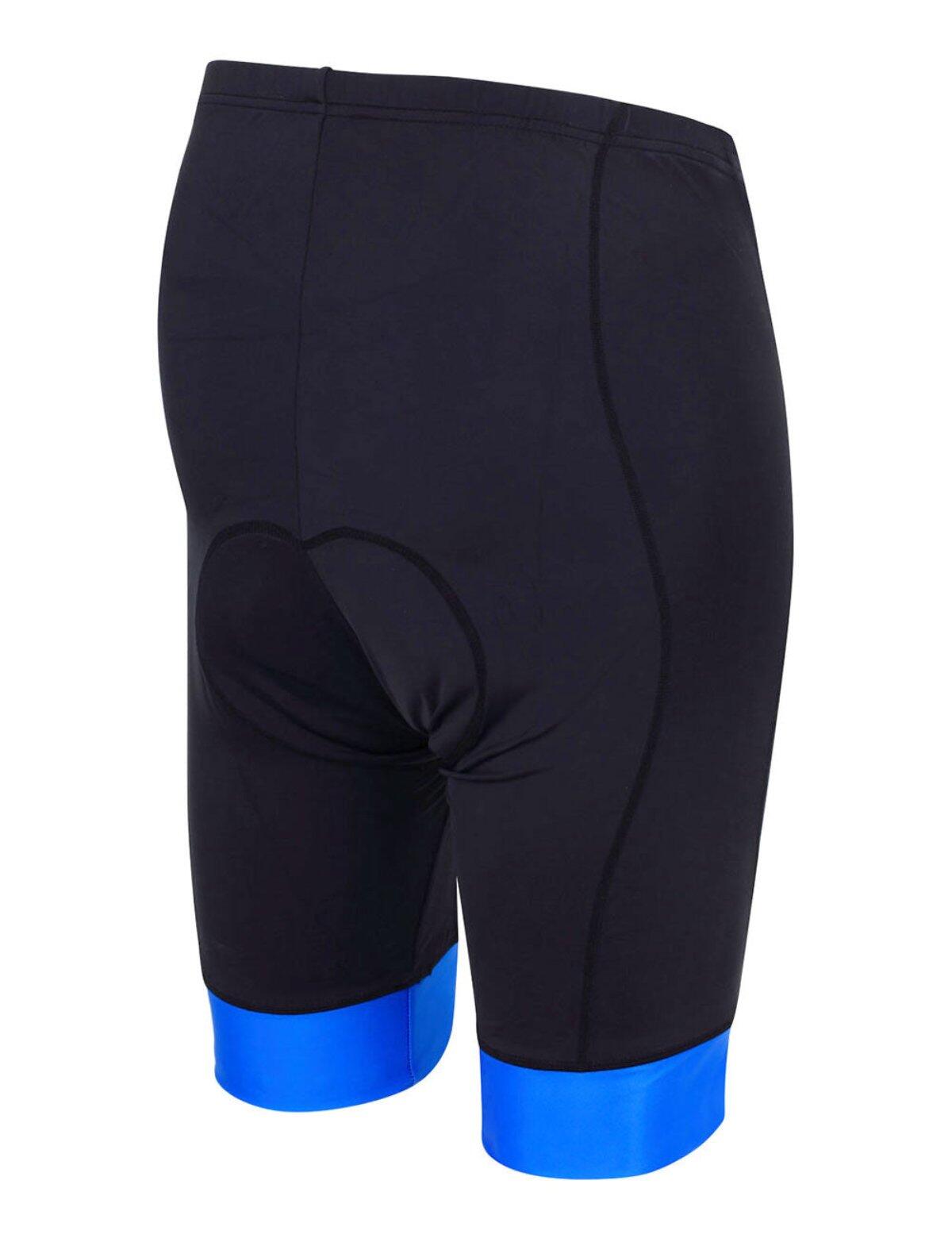 Herren Fahrradhose Kurz Radhose Comfort Line Schwarz Blau 4/4