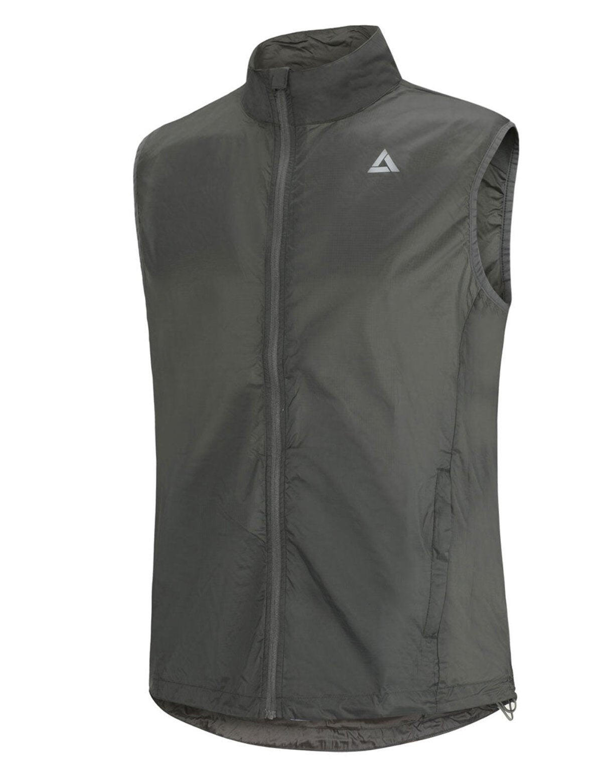 Herren Leichte Windweste Fahrradweste - Laufweste Comfort Line Grau 2/4