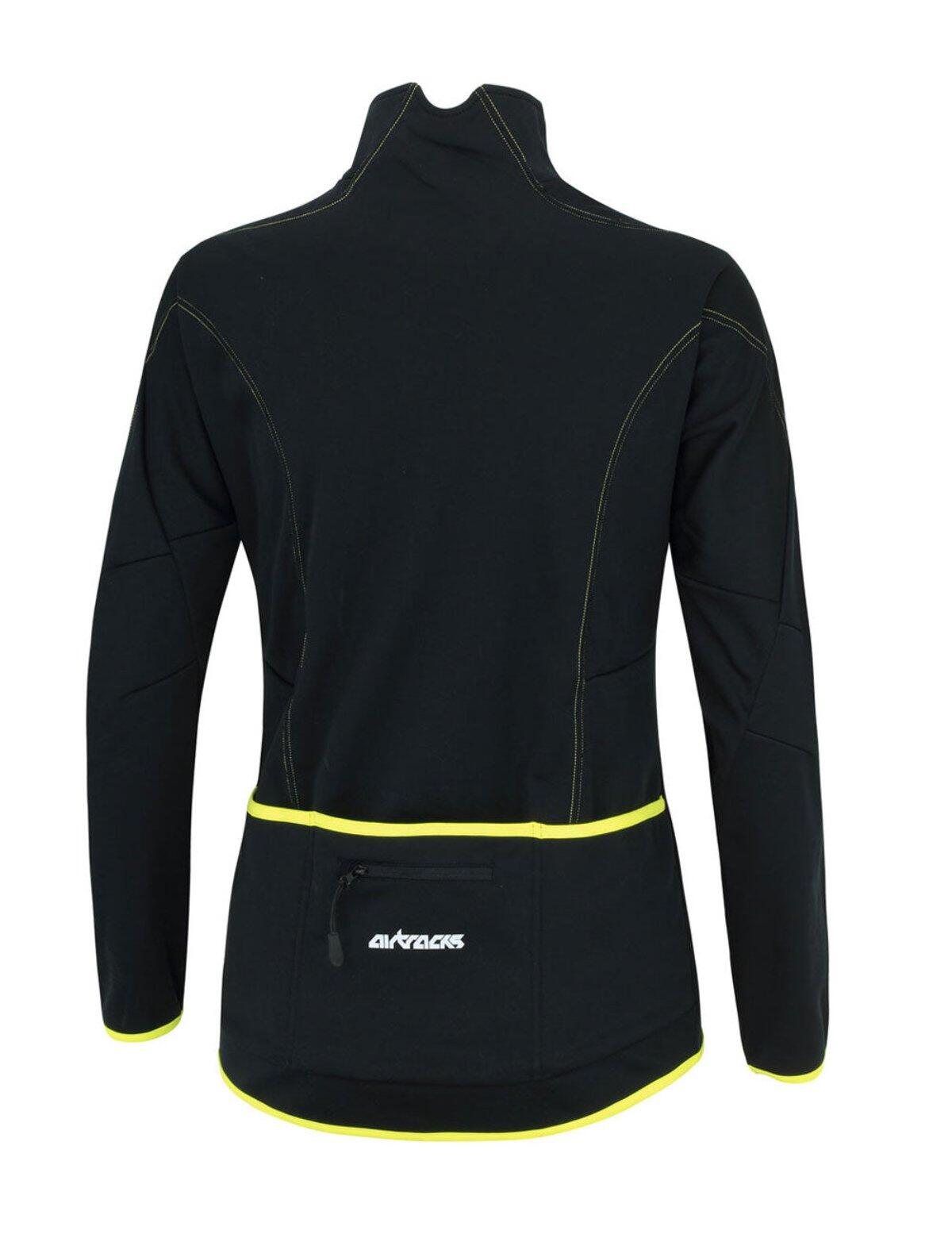 Herren Thermal Fahrradjacke Pro Line Schwarz Neon 2/4