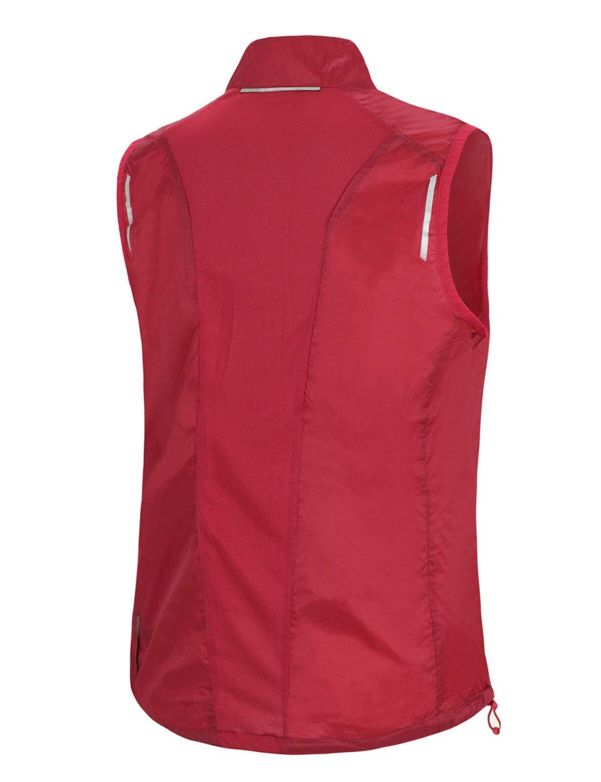 Damen Leichte Windweste Fahrradweste - Laufweste Pro Line Rot 3/4