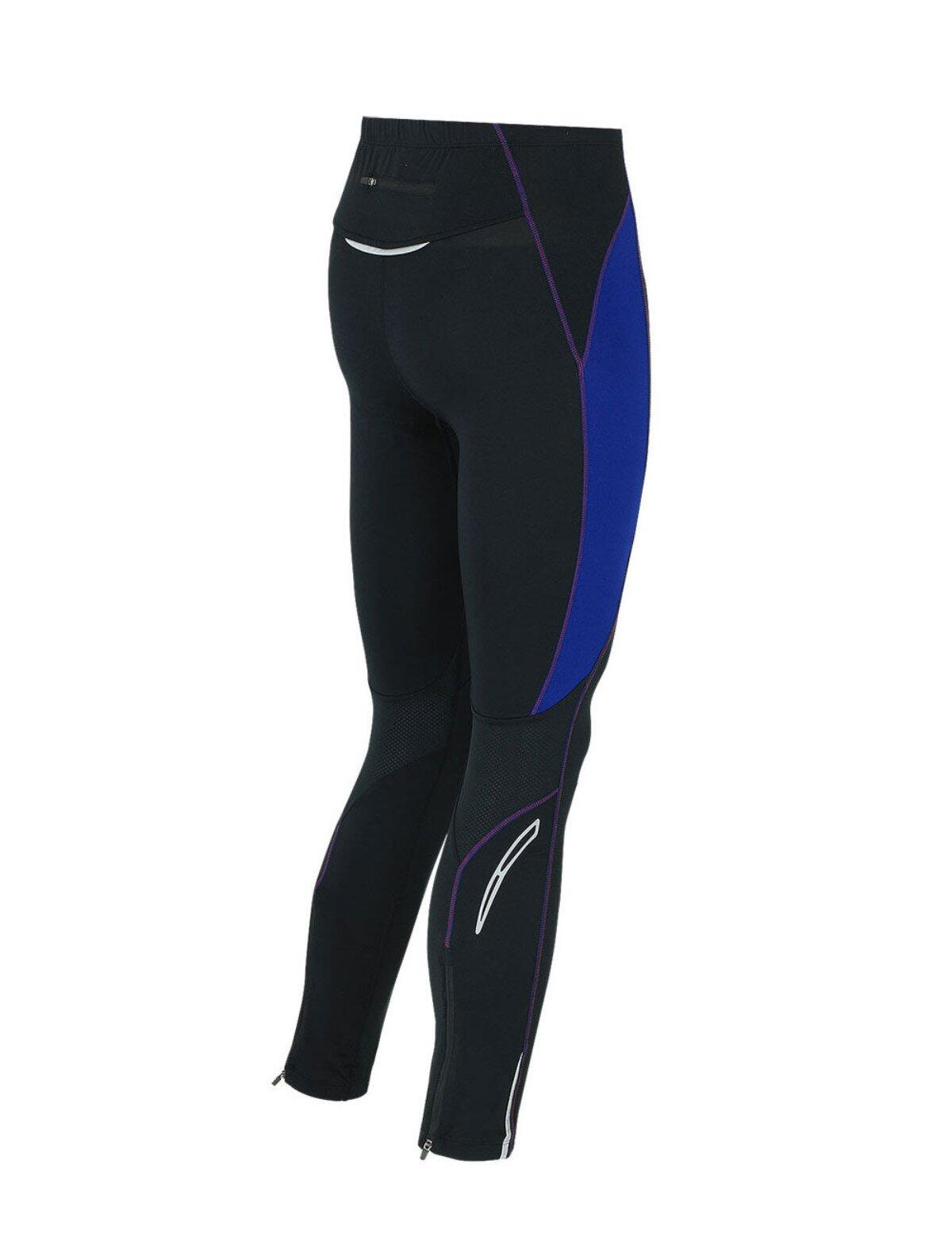 Herren Laufhose Lang Pro Air Schwarz Blau 2/4