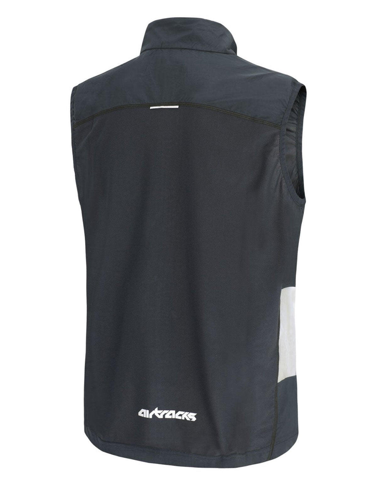 Herren Leichte Windweste Fahrradweste - Laufweste Pro Line Schwarz 2/4